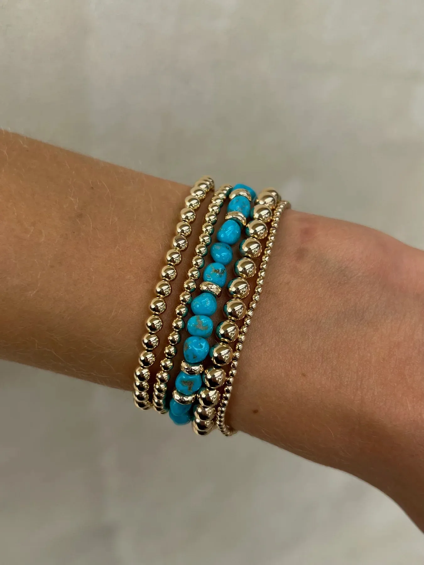 Sleeping Beauty Turquoise and Rondelle Bracelet