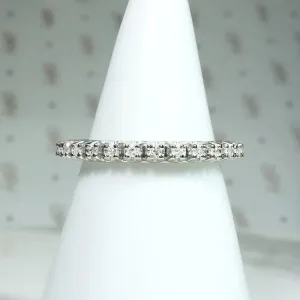 Slender Mid Century Diamond & White Gold Eternity Band