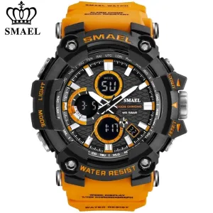 SMAEL 1802 Sports Men&#39;s Watches Top Brand Luxury Military Quartz Watch Men Waterproof Shock Male Digital Clock Relogio Masculino