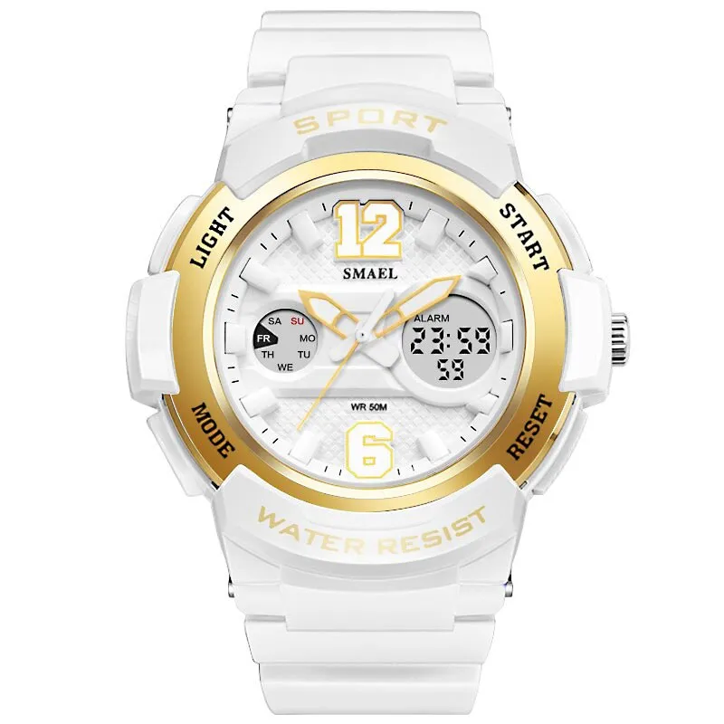 SMAEL Watch Women brand luxury Fashion Casual quartz watches leather sport Lady relojes mujer Dress Digitalwristwatch Girl Clock