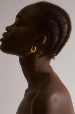 Small Auriel Hoop Earrings - Gold Plated