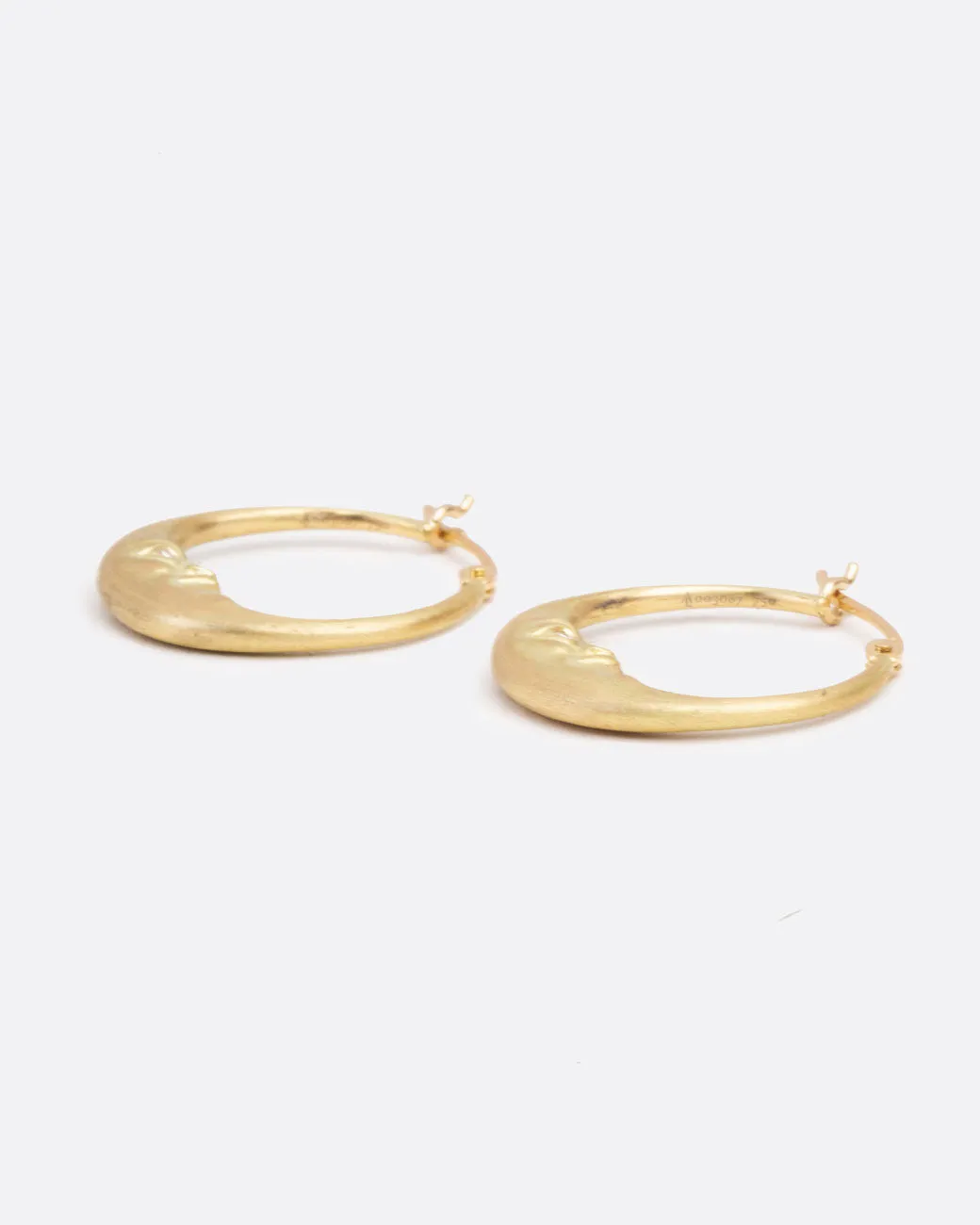 Small Crescent Moon Hoops
