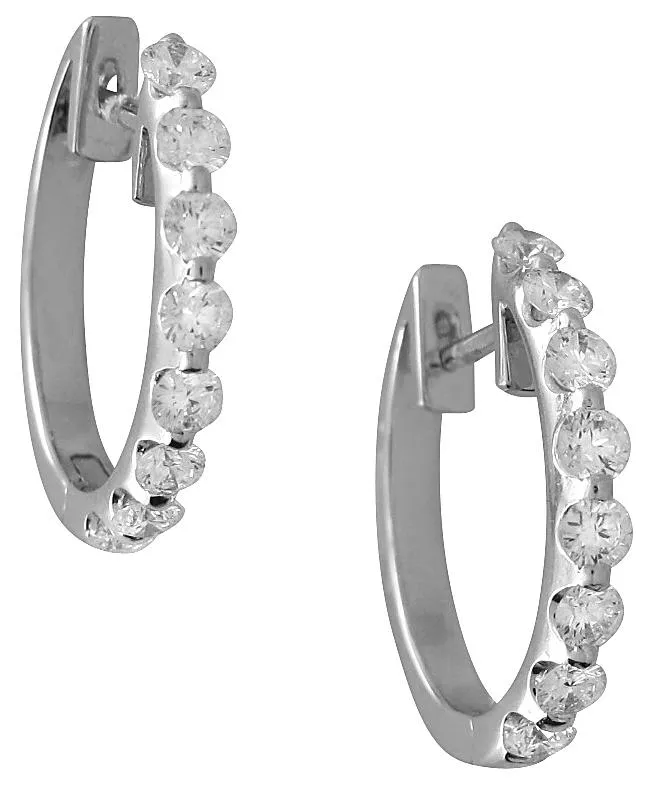 Small Diamond Hoop Earrings