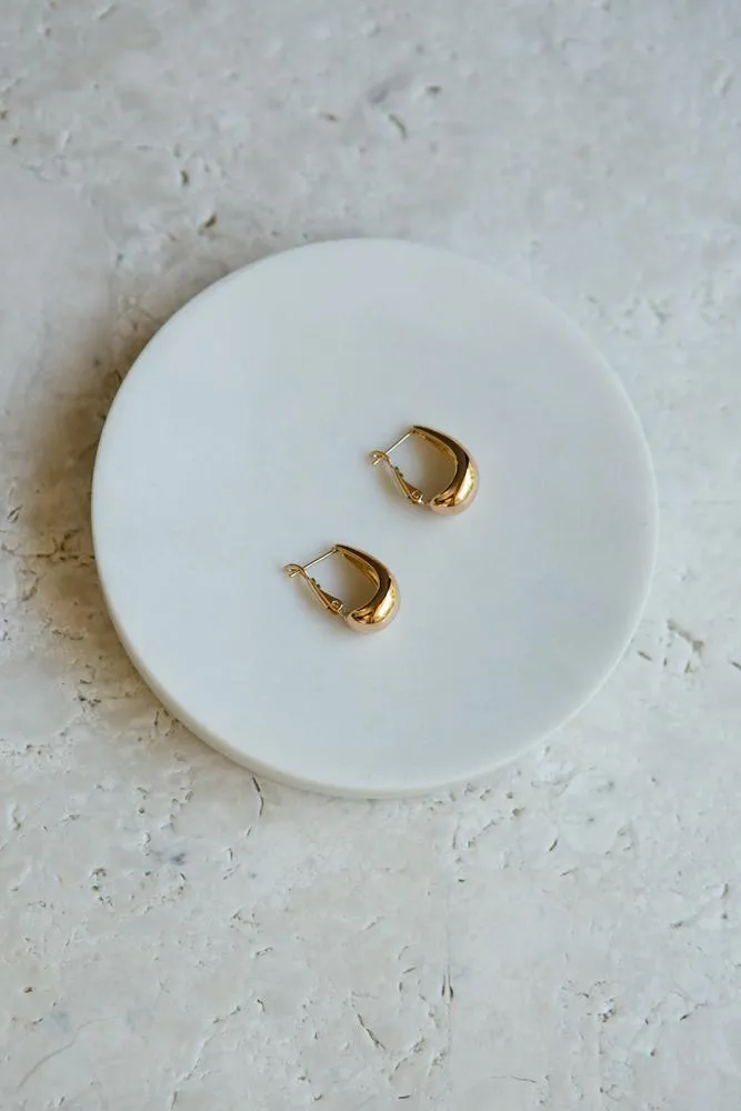 Small Gold Cashew Hoop Earrings