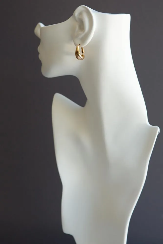 Small Gold Cashew Hoop Earrings