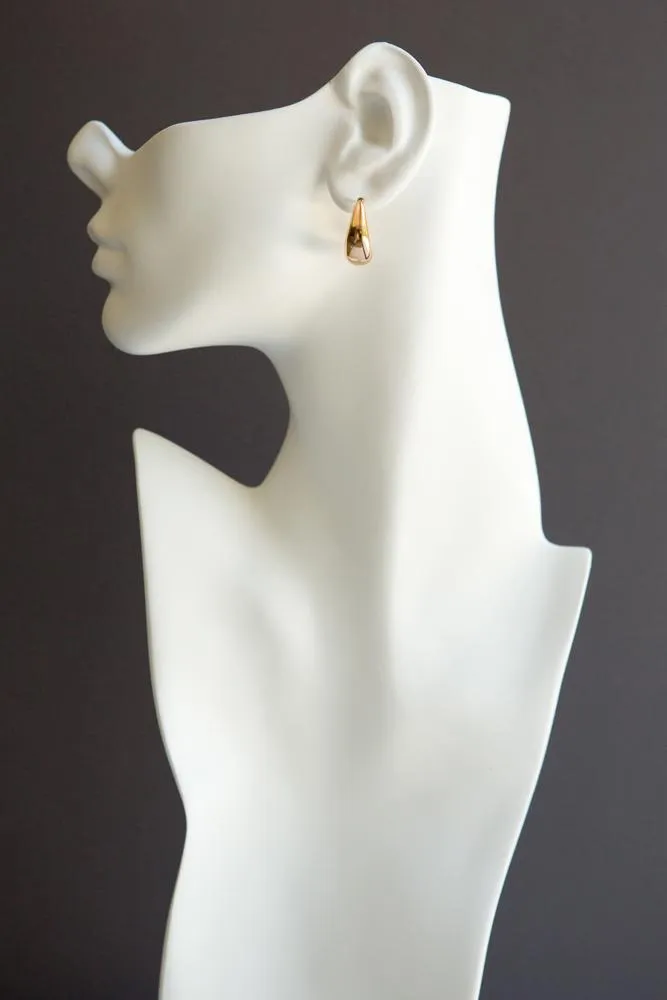 Small Gold Cashew Hoop Earrings