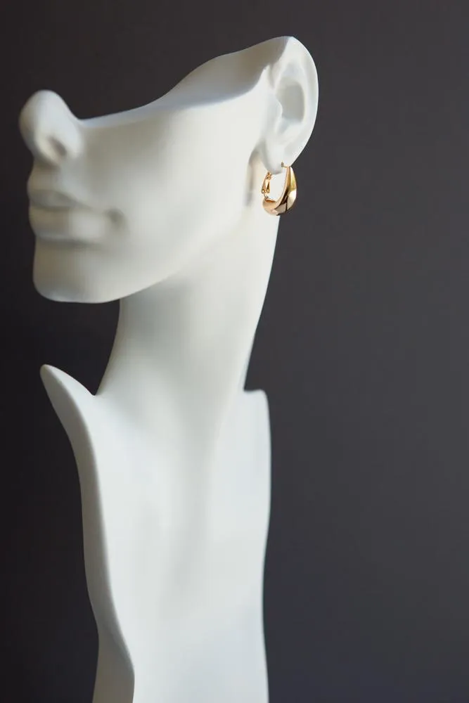 Small Gold Cashew Hoop Earrings