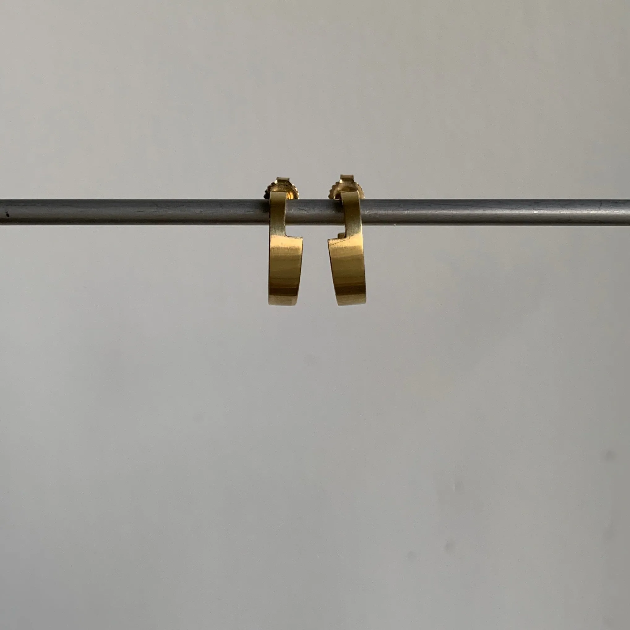 Small Gold Wedge Hoop Earrings
