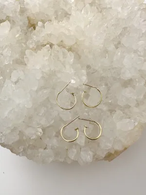 Small Hammered Hoop Earrings