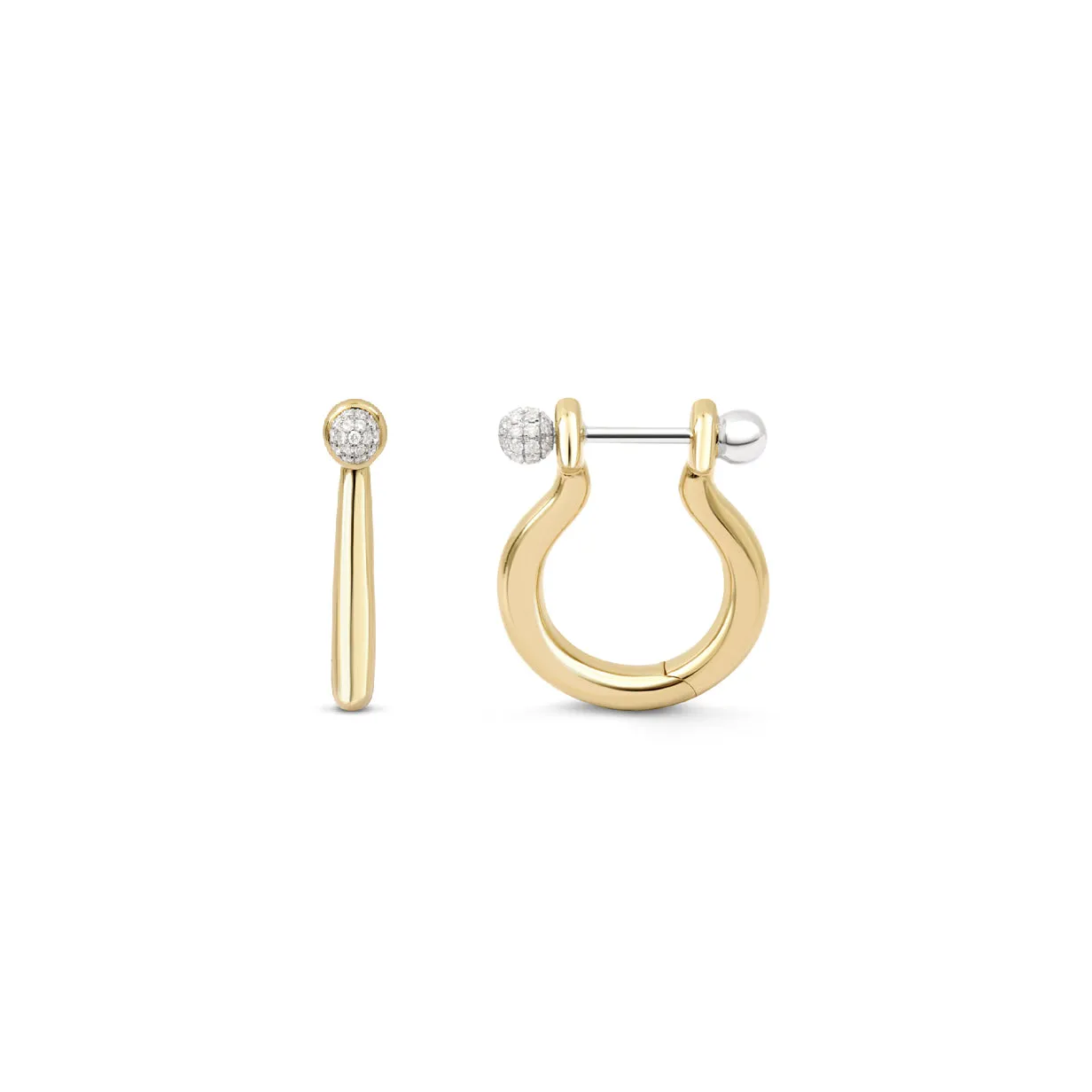 Small Hoop Ball Earrings
