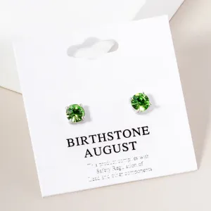 Small Peridot Stud Earrings | August Birthstone Earrings | Little Girl Earrings | 615900