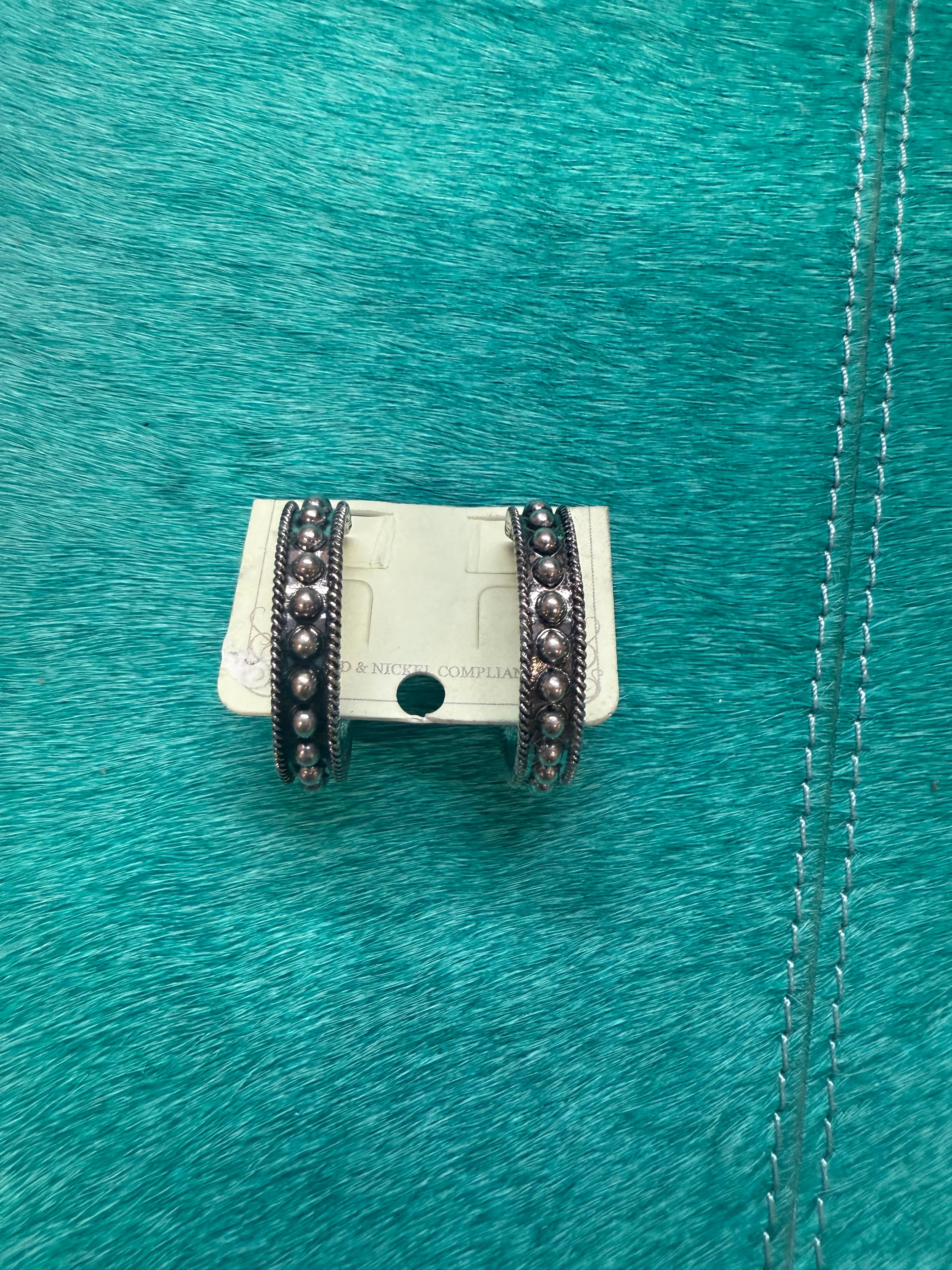 Small Silver Bubble Hoop Earrings
