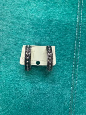 Small Silver Bubble Hoop Earrings