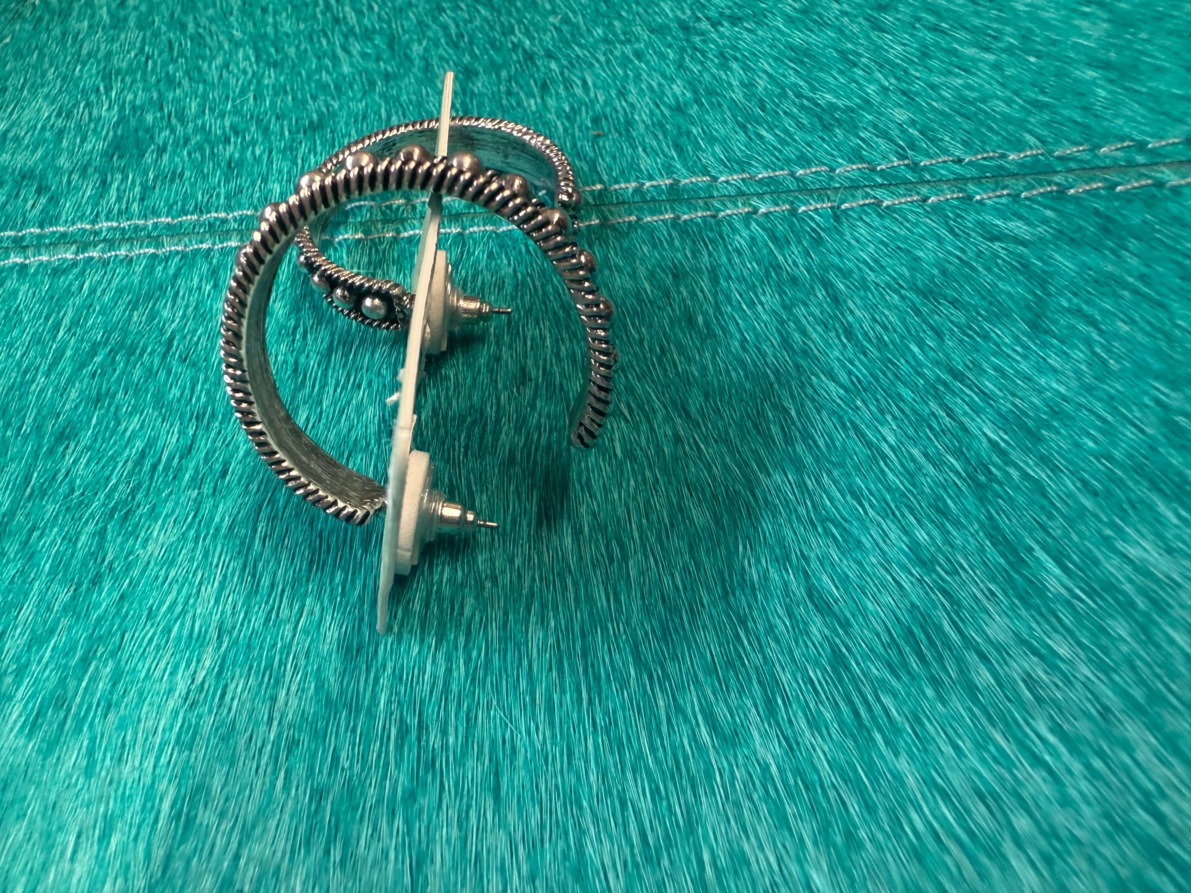 Small Silver Bubble Hoop Earrings