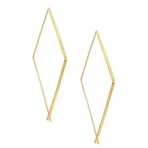 Small Upside Down Yellow Gold Earrings