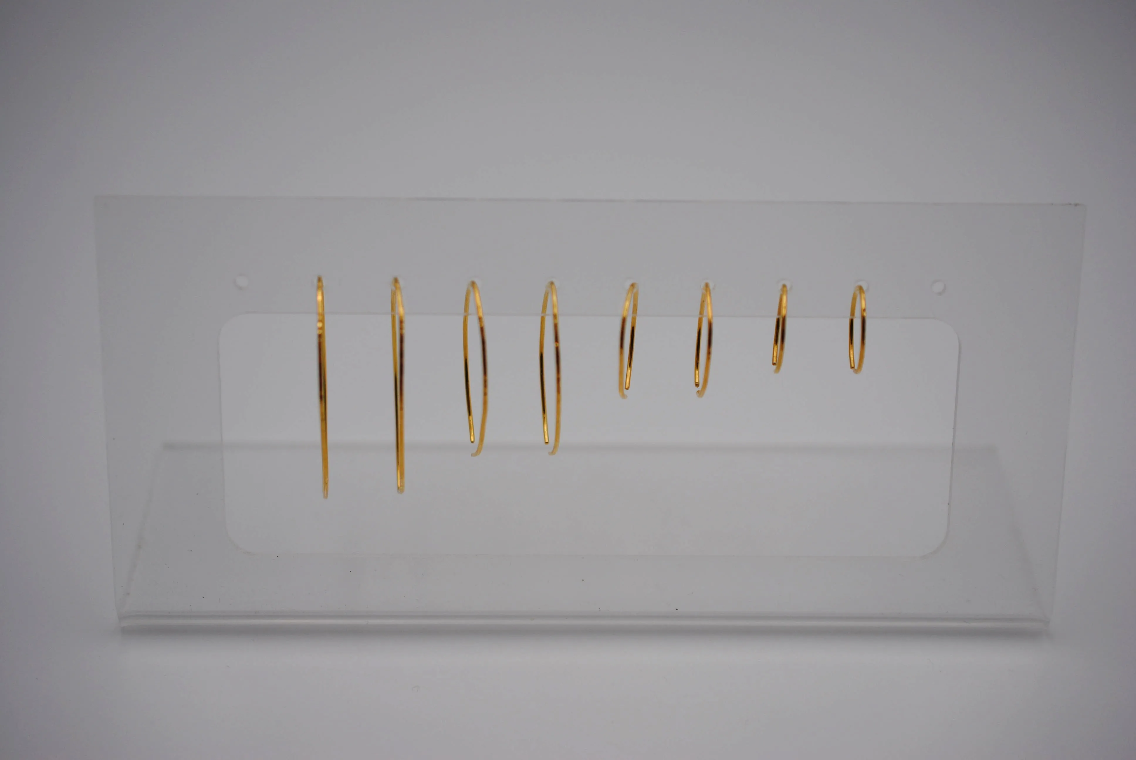Small Yellow Gold Open Hoop Earrings