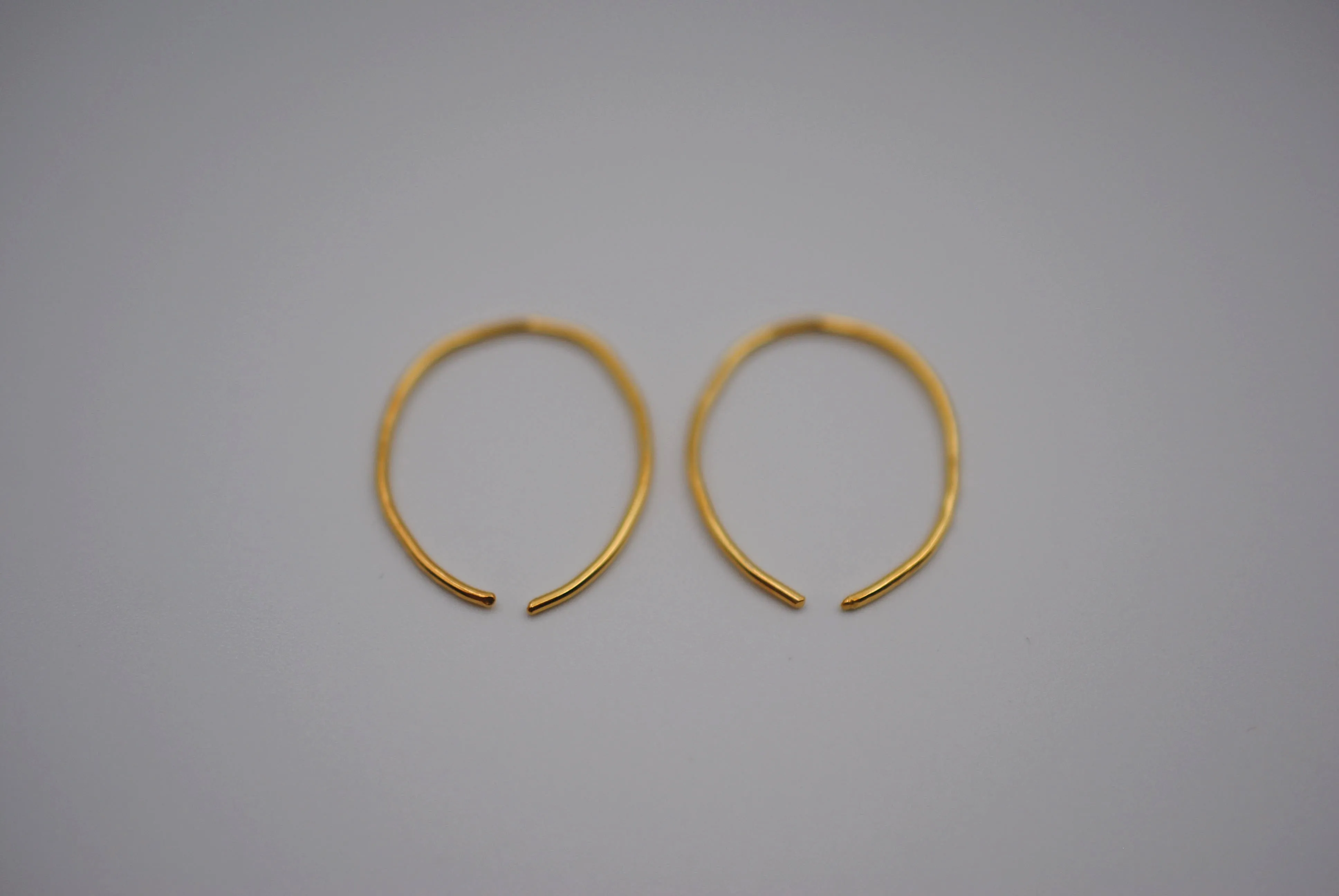 Small Yellow Gold Open Hoop Earrings