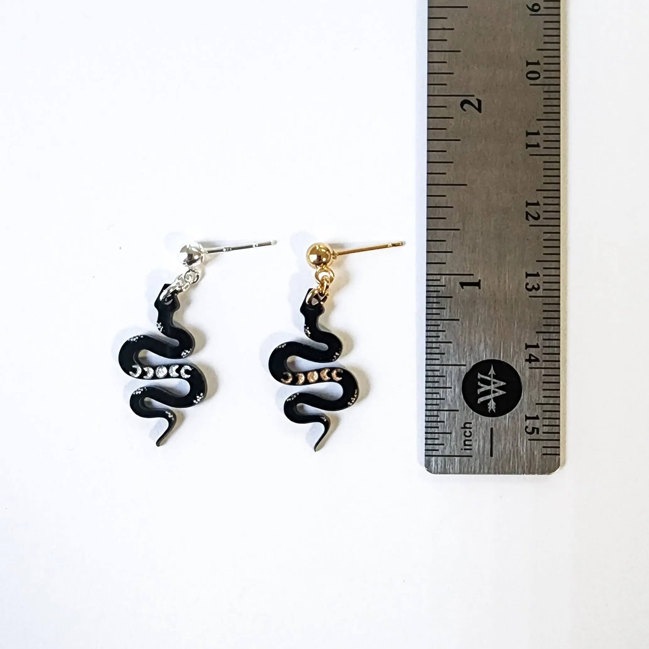 Snake Dangles in Black