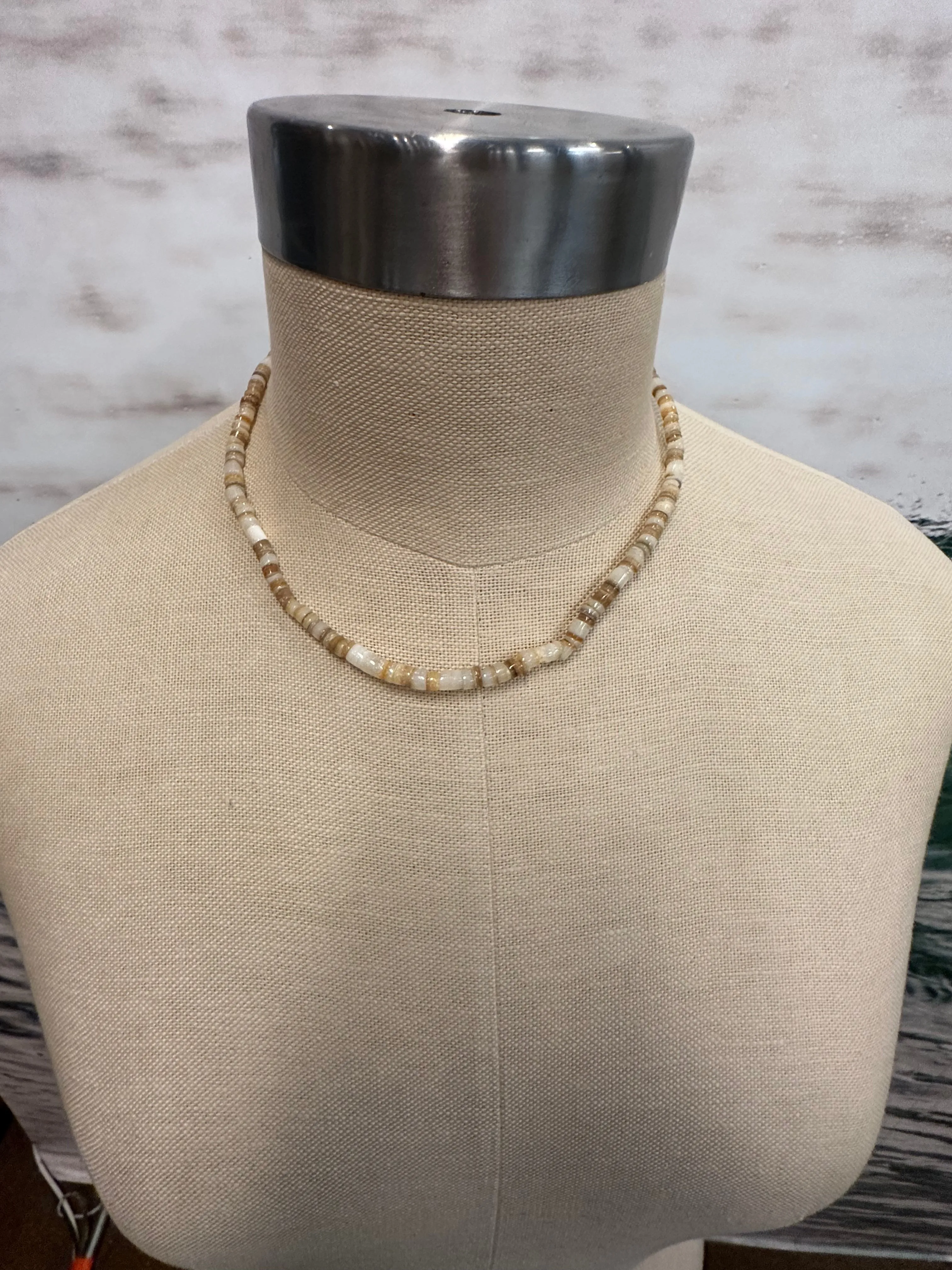 Solid Beaded Shell Necklace