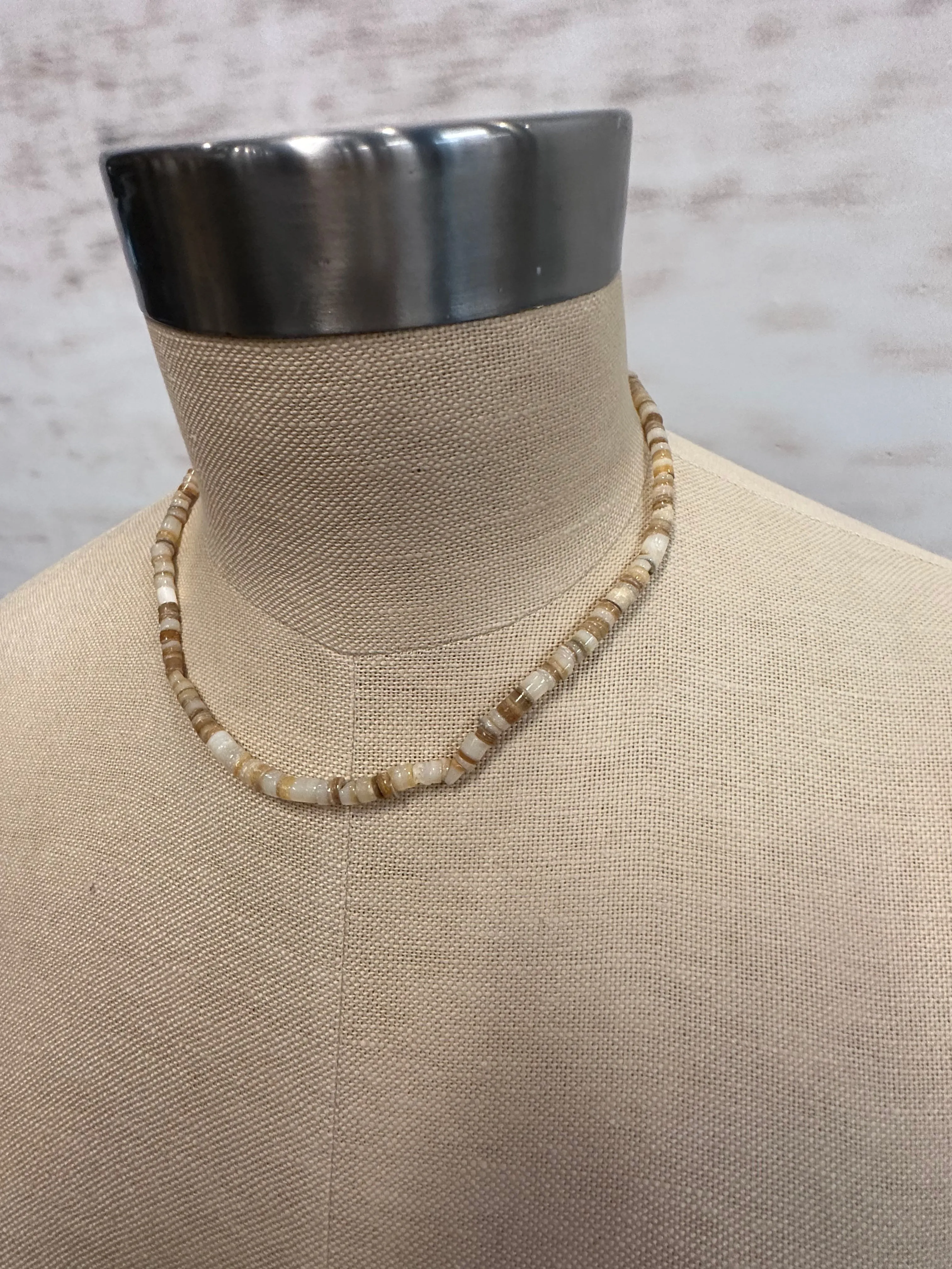 Solid Beaded Shell Necklace