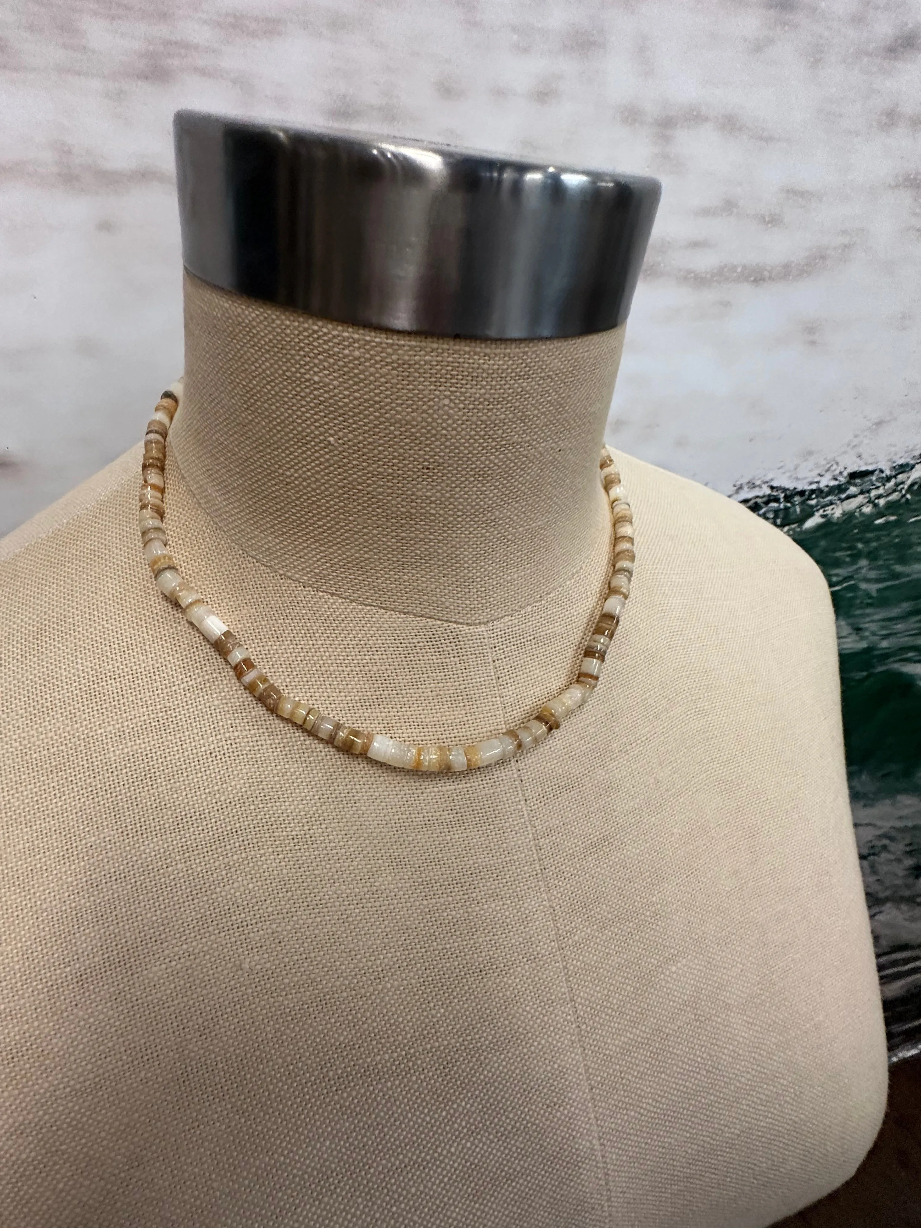 Solid Beaded Shell Necklace
