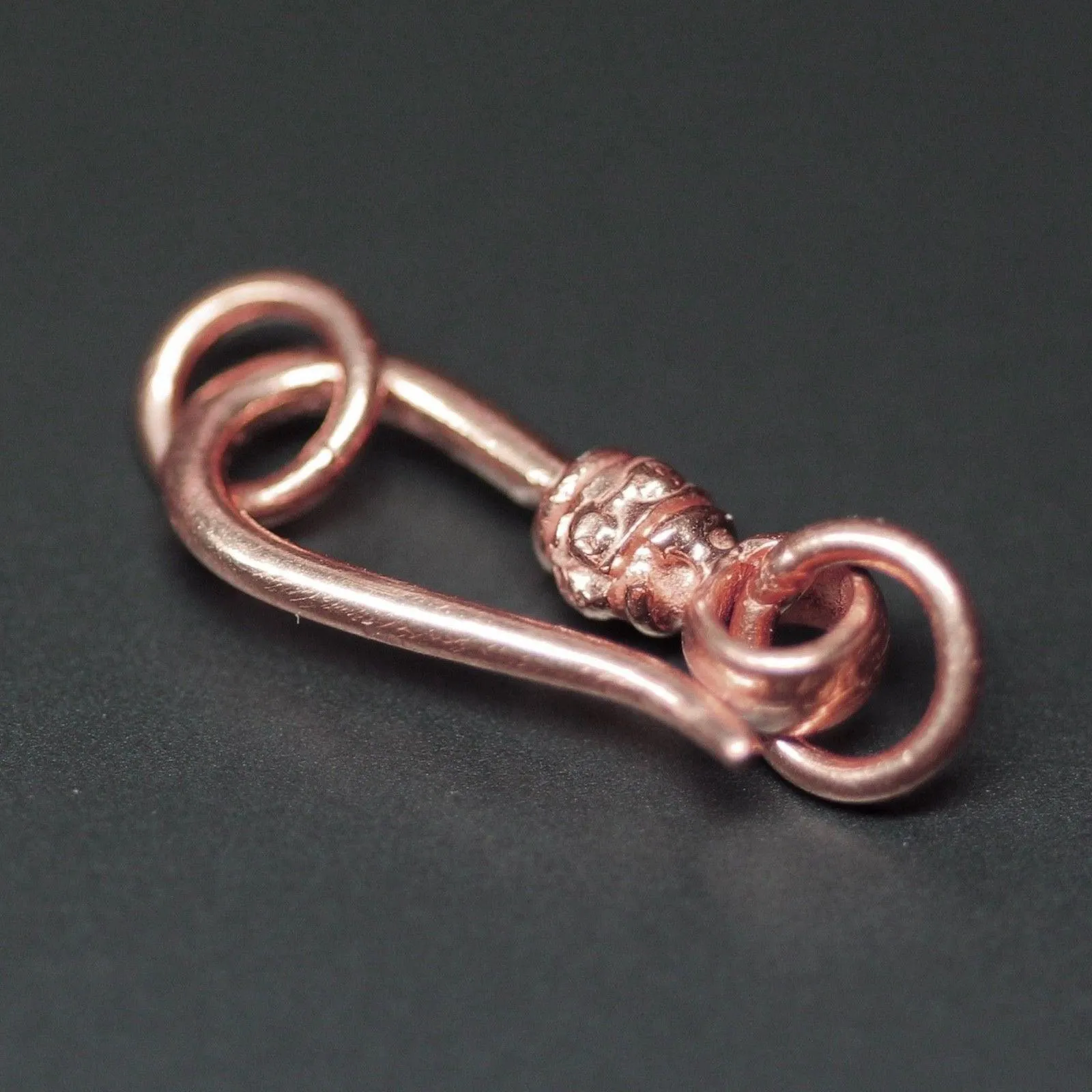 Solid Gold Clasp 18k Handmade Old Fashioned Tribal Hook 11mm x 5mm