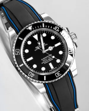 Solitaire Rubber straps in Navy Black for Rolex Submariner 116610LN