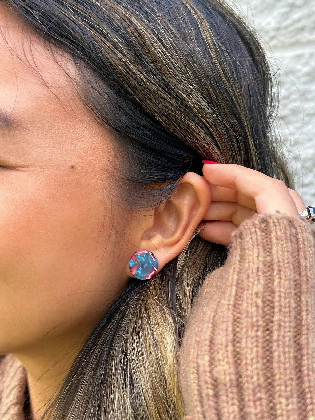 Sophie Studs - Magenta Teal