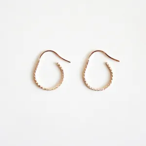 Sparkle Oval Hoop Earrings - Small
