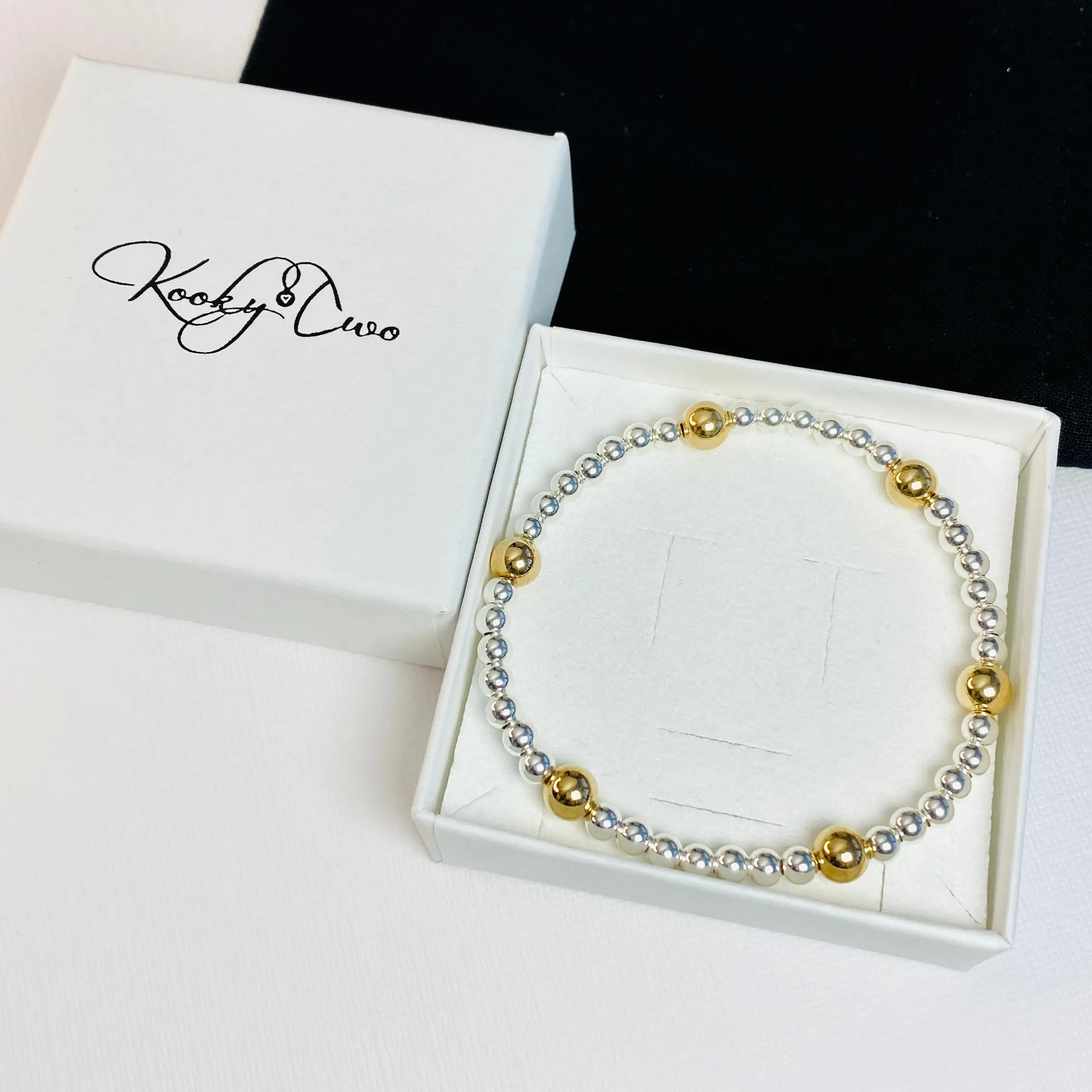 SPHERE | Silver and Gold Bead Bracelet