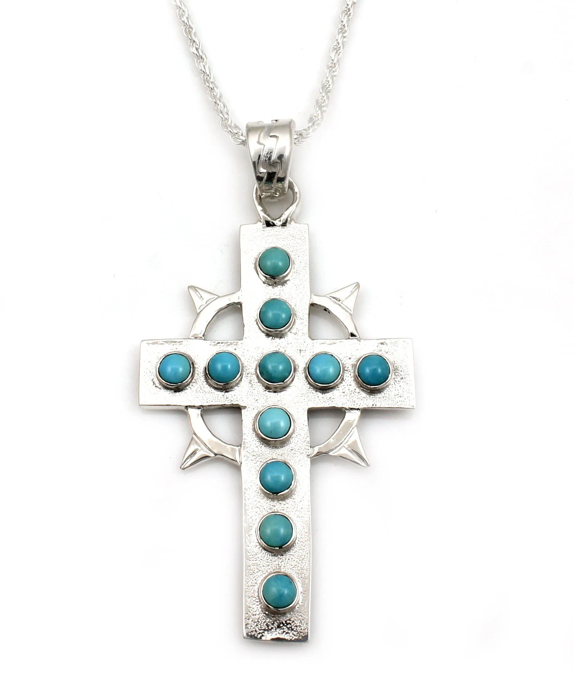 Spikes and Circle Cross Pendant