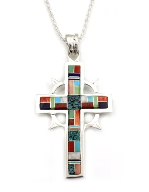 Spikes and Circle Cross Pendant
