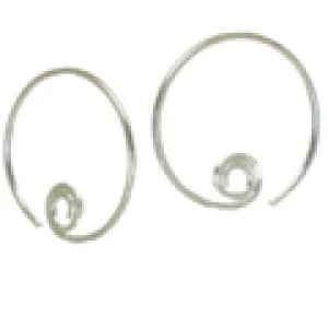 Spiral hoop - XL - Silver