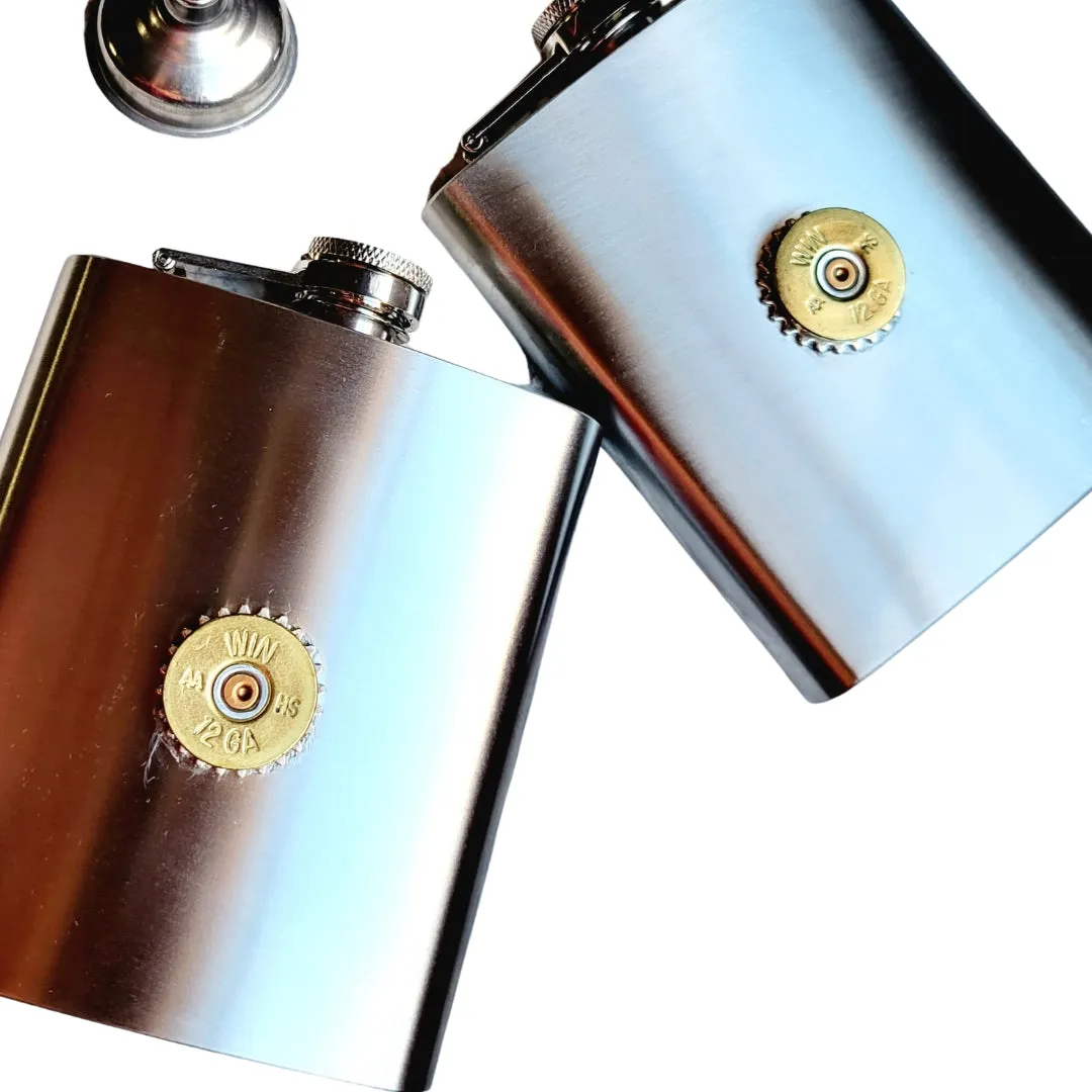 Stainless Steel Shotgun Flask 7oz