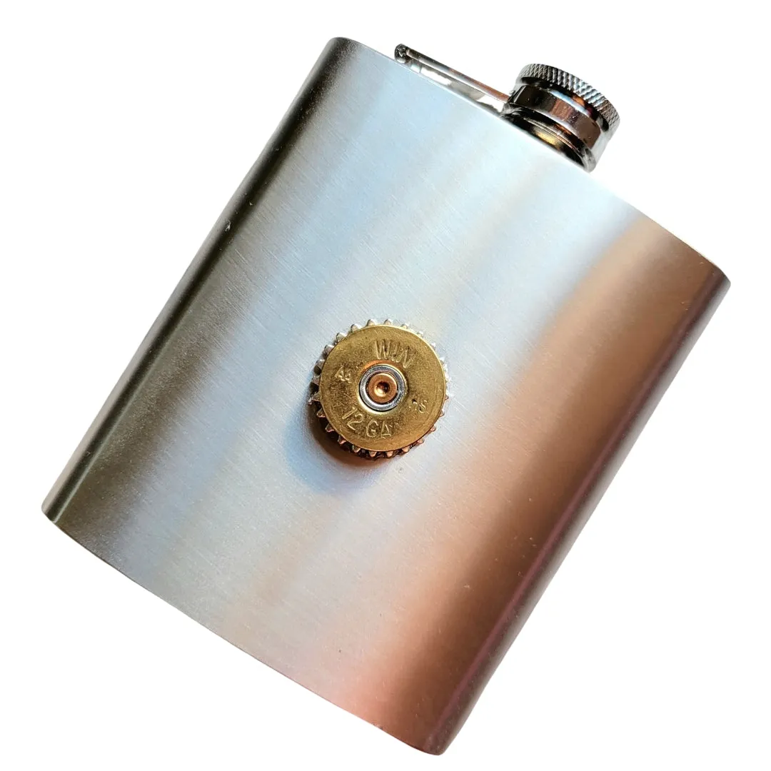 Stainless Steel Shotgun Flask 7oz