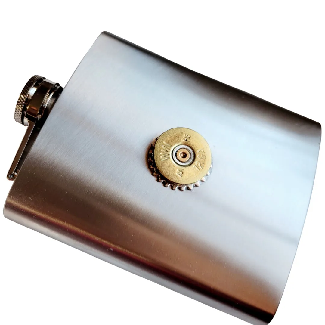 Stainless Steel Shotgun Flask 7oz