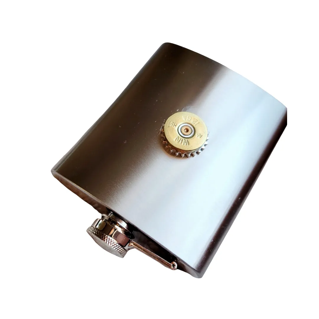 Stainless Steel Shotgun Flask 7oz