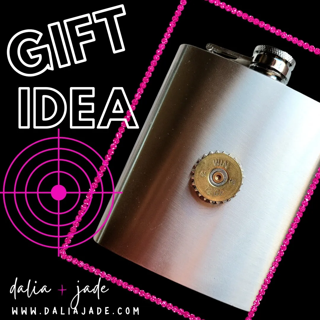 Stainless Steel Shotgun Flask 7oz