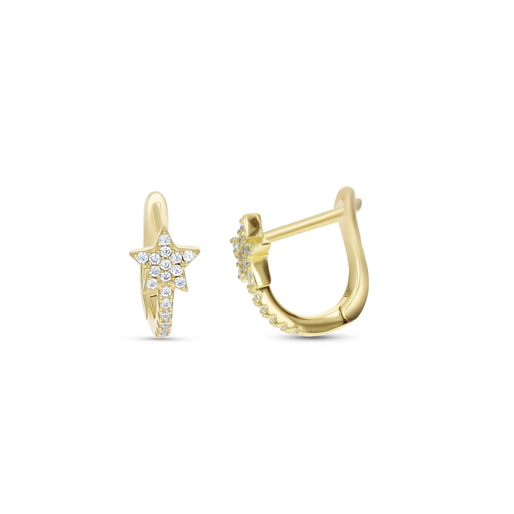 Star Huggie Hoop Earrings