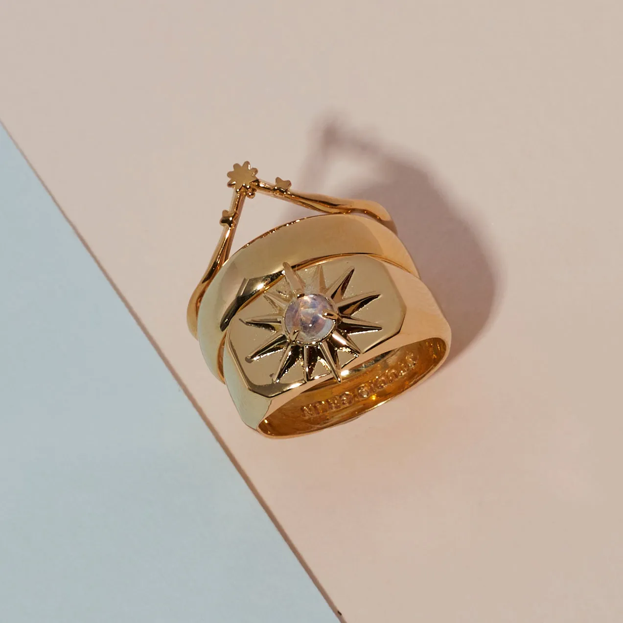 Starburst Signet in Moonstone