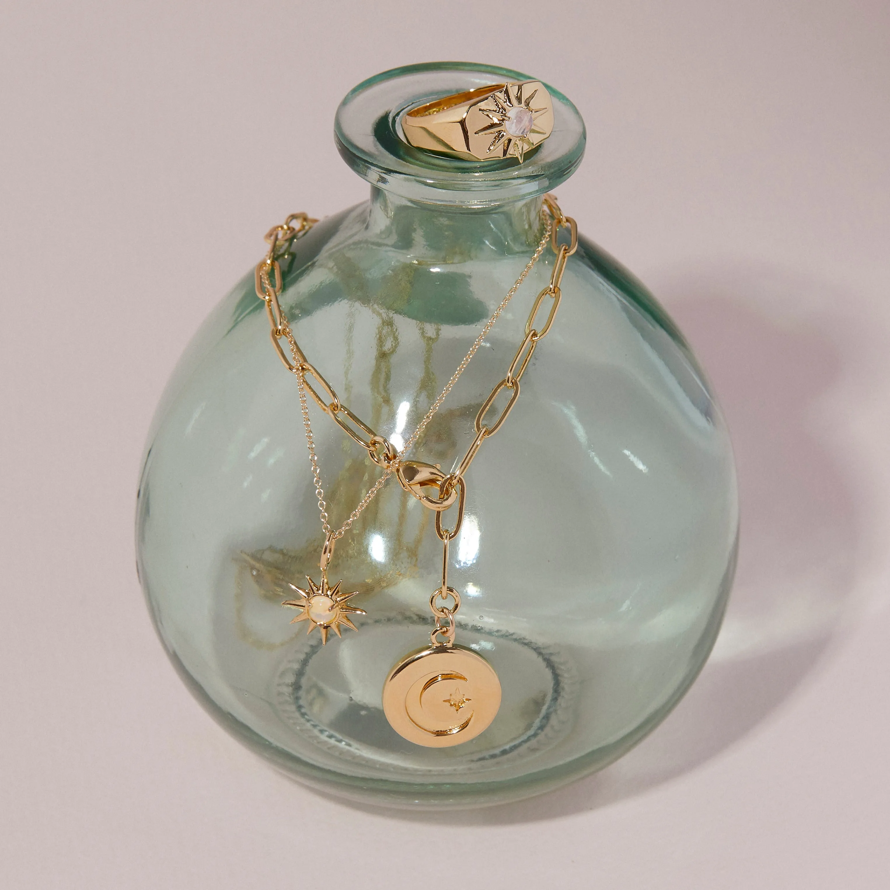 Starburst Signet in Moonstone