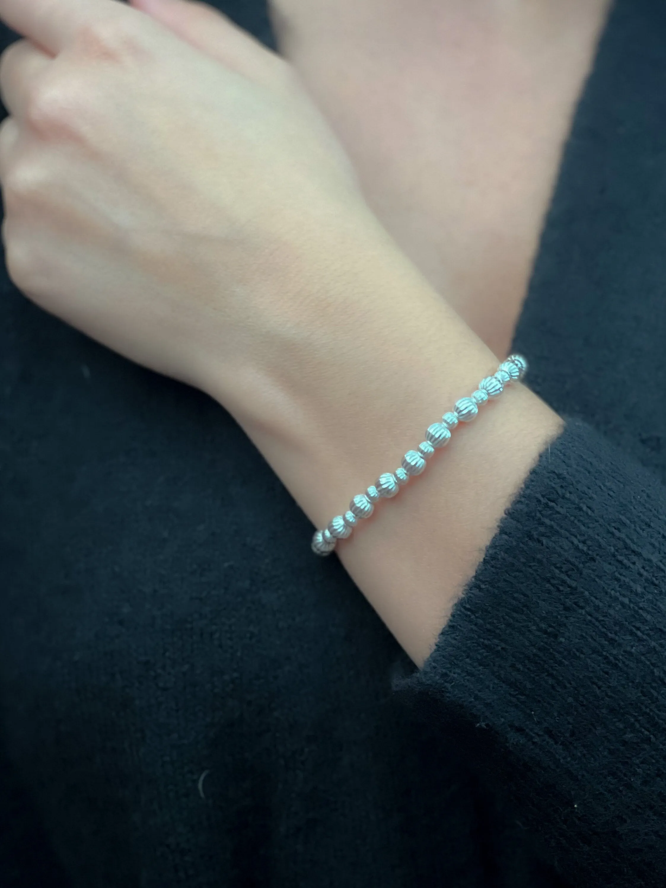 Sterling Silver Bead Bracelet