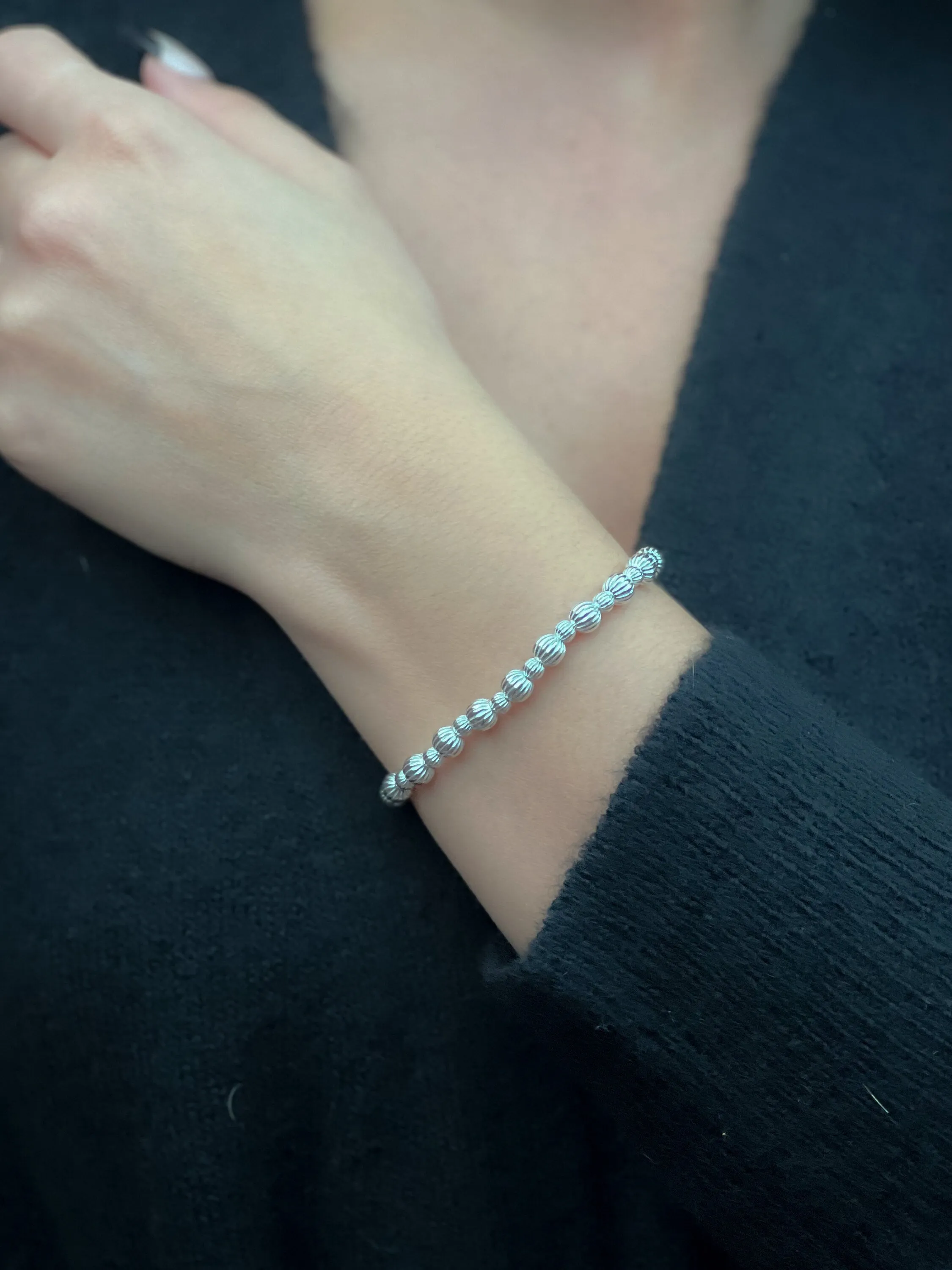 Sterling Silver Bead Bracelet