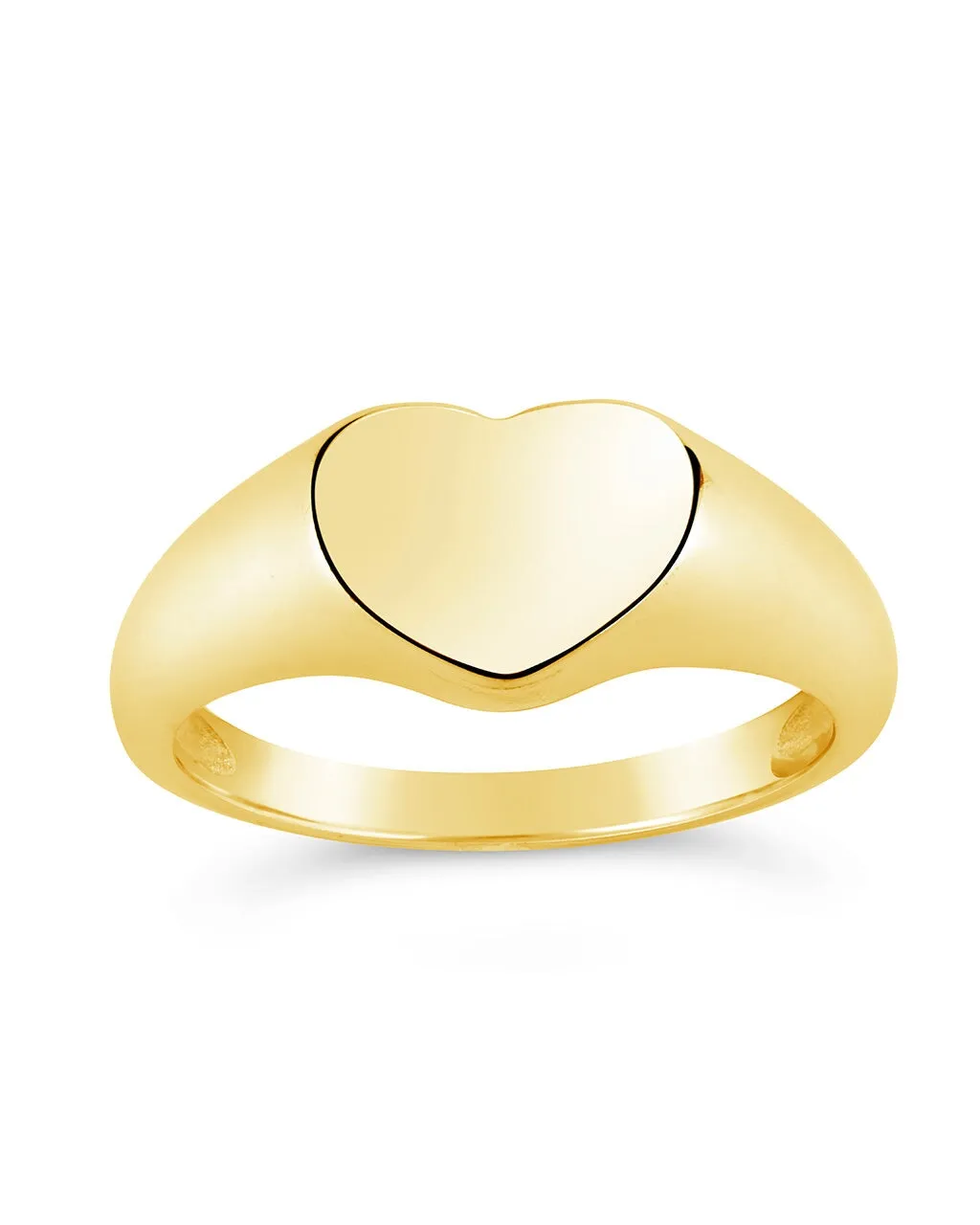 Sterling Silver Cora Heart Signet Ring