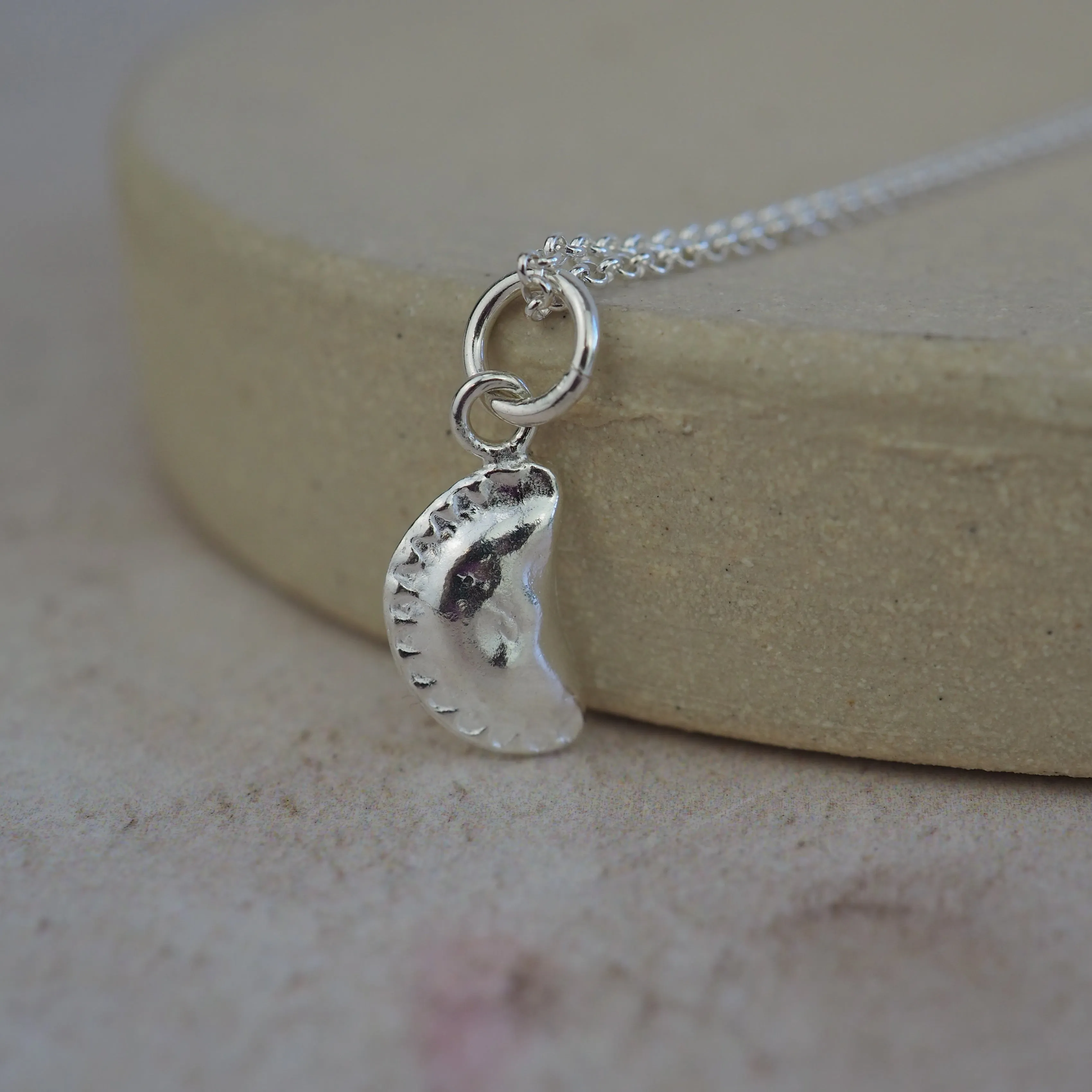 Sterling Silver Cornish Pasty Pendant