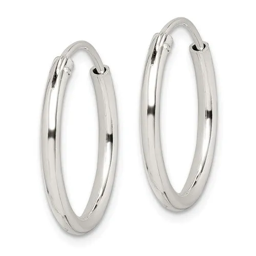 Sterling Silver Endless Hoop Earrings 20mm
