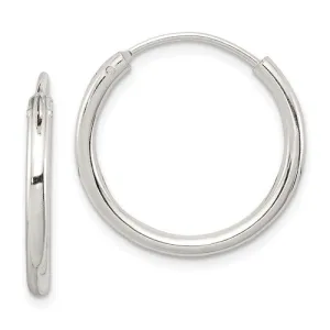 Sterling Silver Endless Hoop Earrings 20mm