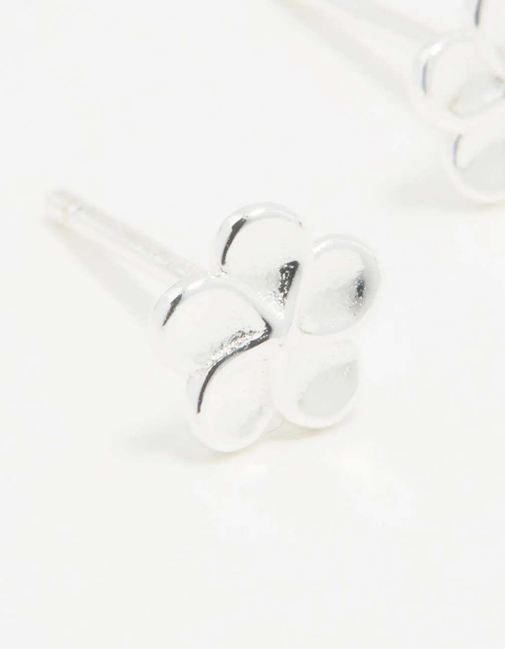 Sterling Silver Hibiscus Stud Earrings