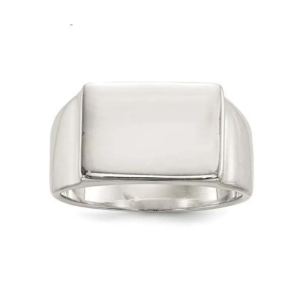 Sterling Silver Mens Closed Back Signet Ring