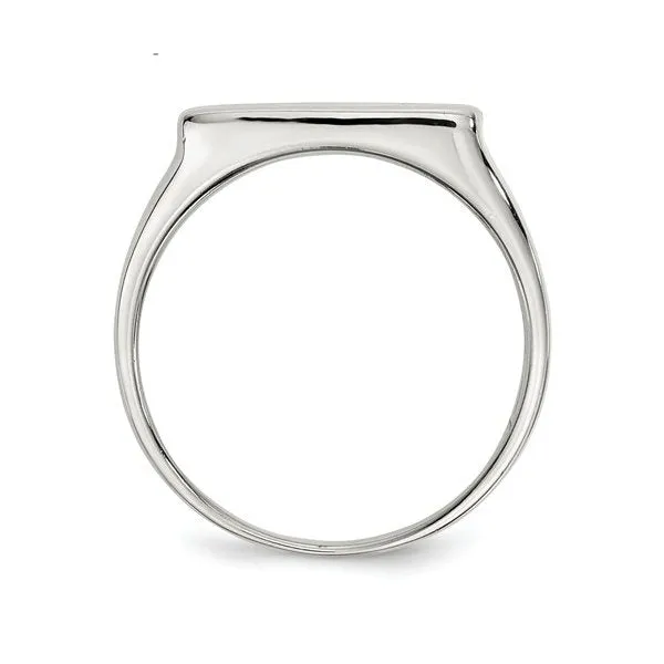 Sterling Silver Mens Closed Back Signet Ring